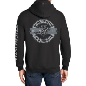 Winchester Legend - Rider Crest Banner - Fleece Pullover Hoodie - Made in USA