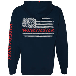 Winchester Pro -  Grunge Two Tone Flag - Fleece Pullover Hoodie