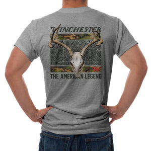 Winchester Pro - Camo Deer Skull - Short Sleeve T-Shirt