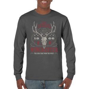 Winchester Classic - Western Flag Skull - Long Sleeve T-Shirt