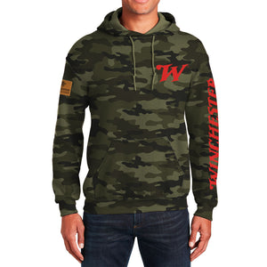 Winchester Legend -Red W Patch - Fleece Pullover Hoodie