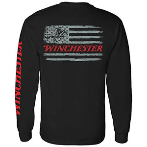Winchester Pro - Grunge Two Tone Flag - Long Sleeve T-Shirt